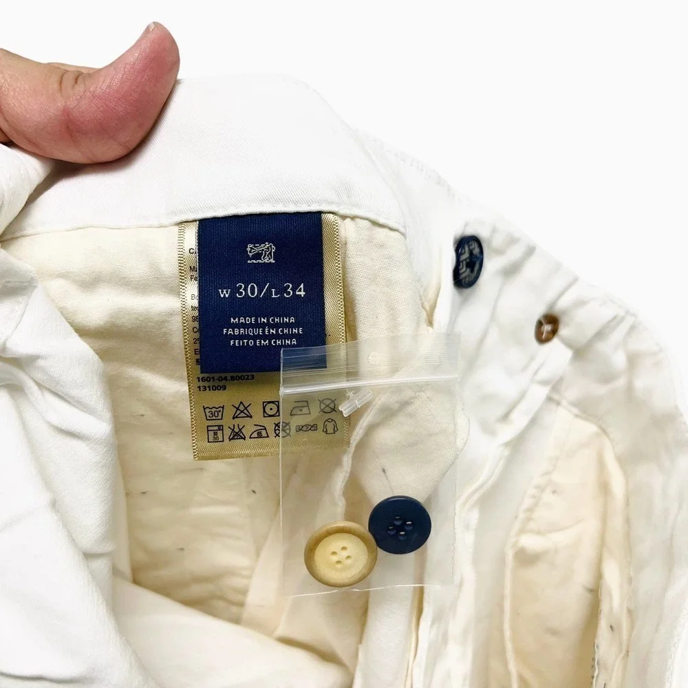 Scotch &‎ Soda Dax Loose Fit Belted White Pants Mens NWT - Picture 8 of 9